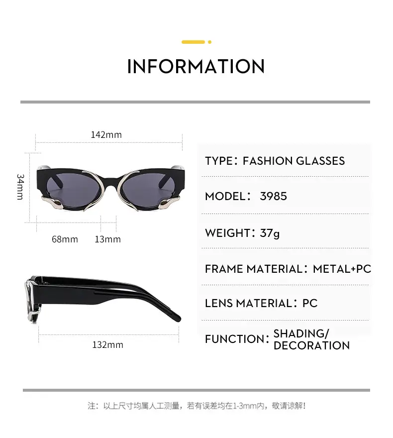 Jennie Same Style Sunglasses White French Style Retro New — feature 9