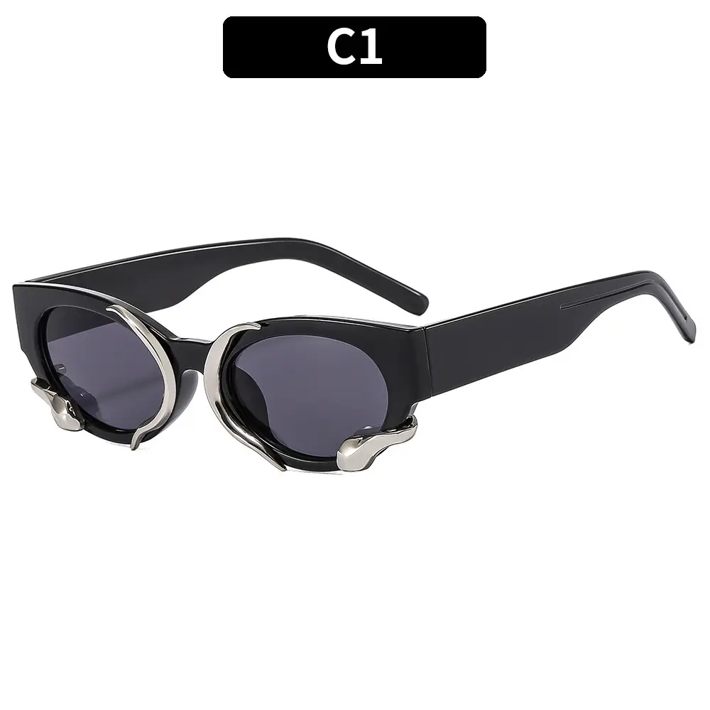 Jennie Same Style Sunglasses White French Style Retro New