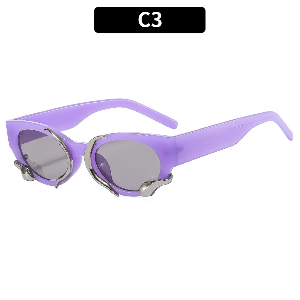 Jennie Same Style Sunglasses White French Style Retro New - Image 3