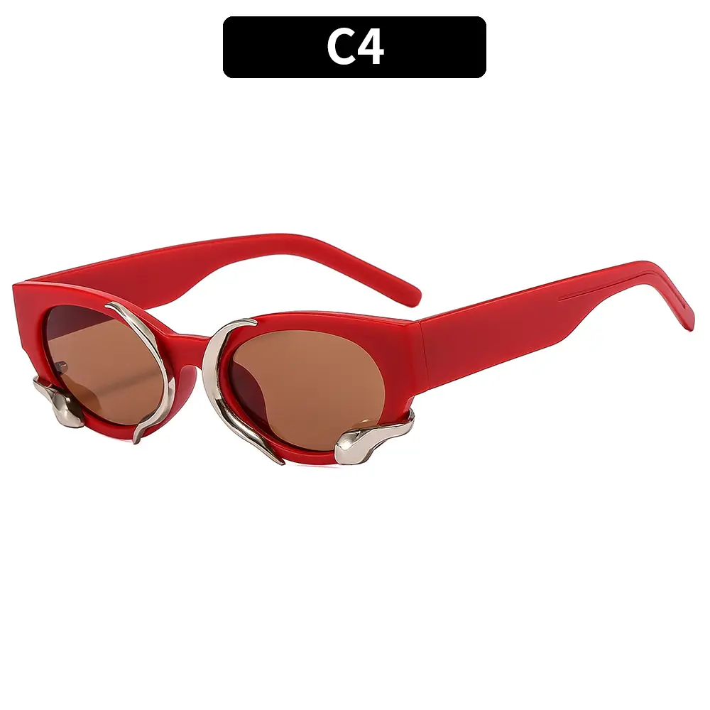 Jennie Same Style Sunglasses White French Style Retro New - Image 4