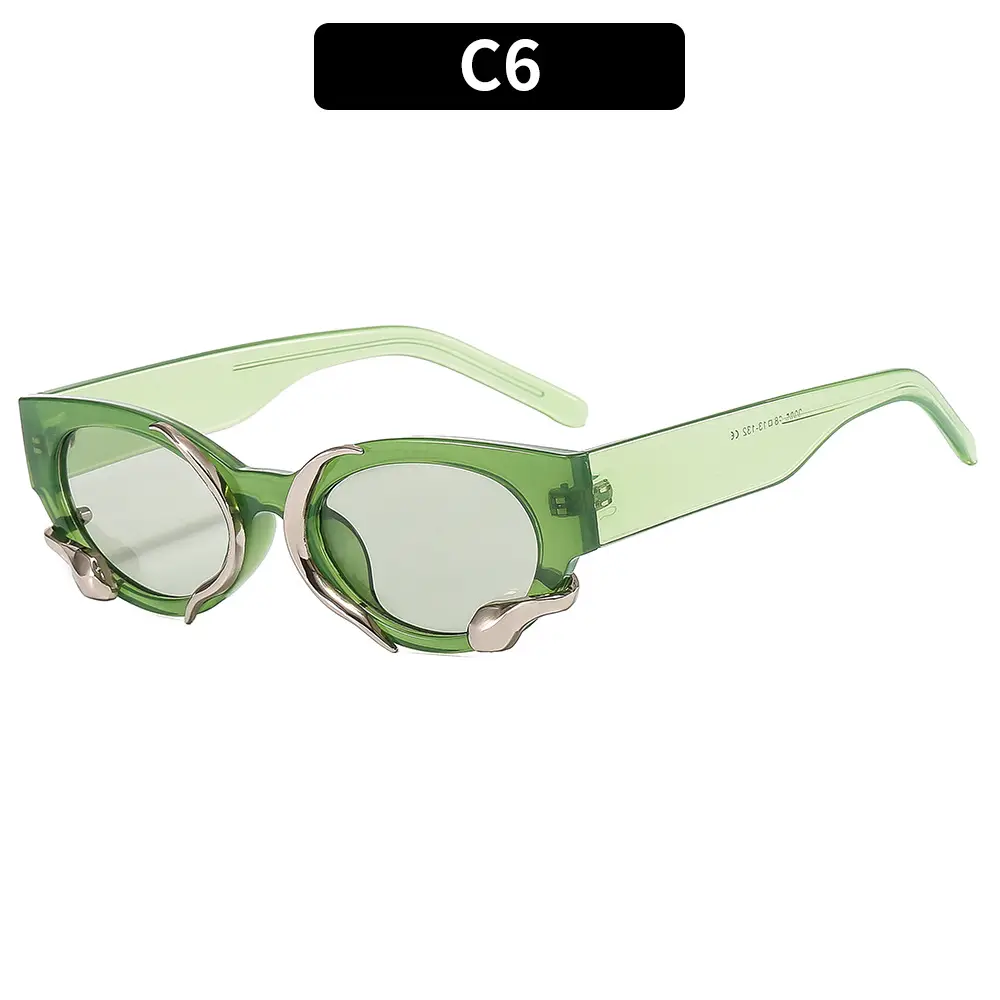 Jennie Same Style Sunglasses White French Style Retro New - Image 6