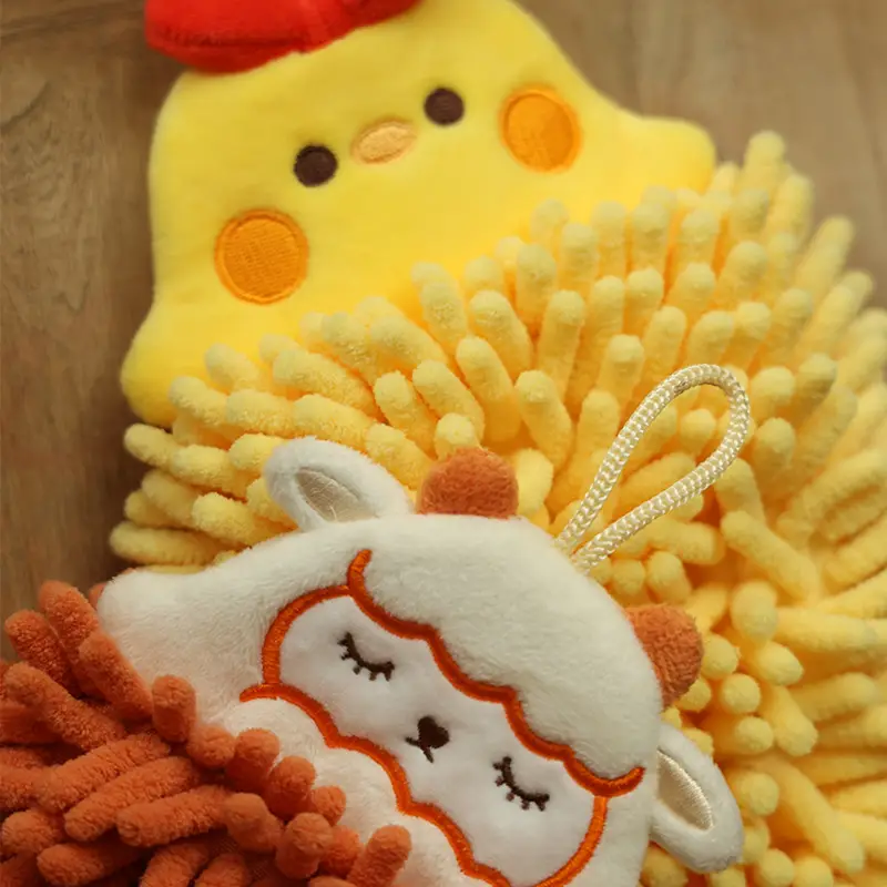 Cute Cat Design Chenille Hand Towel for Kitchen & Bathroom - Image 5