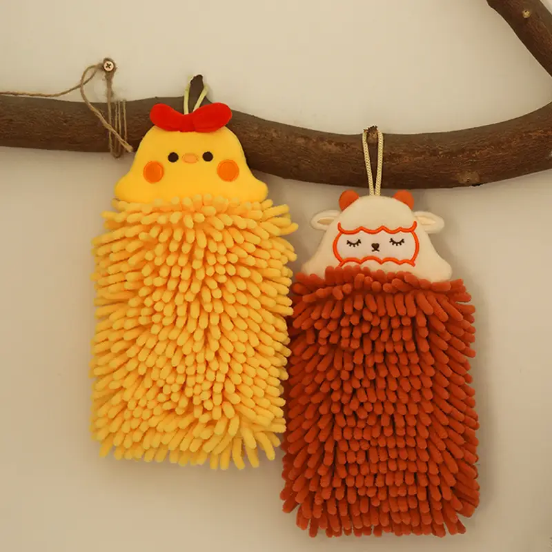 Cute Cat Design Chenille Hand Towel for Kitchen & Bathroom - Image 7