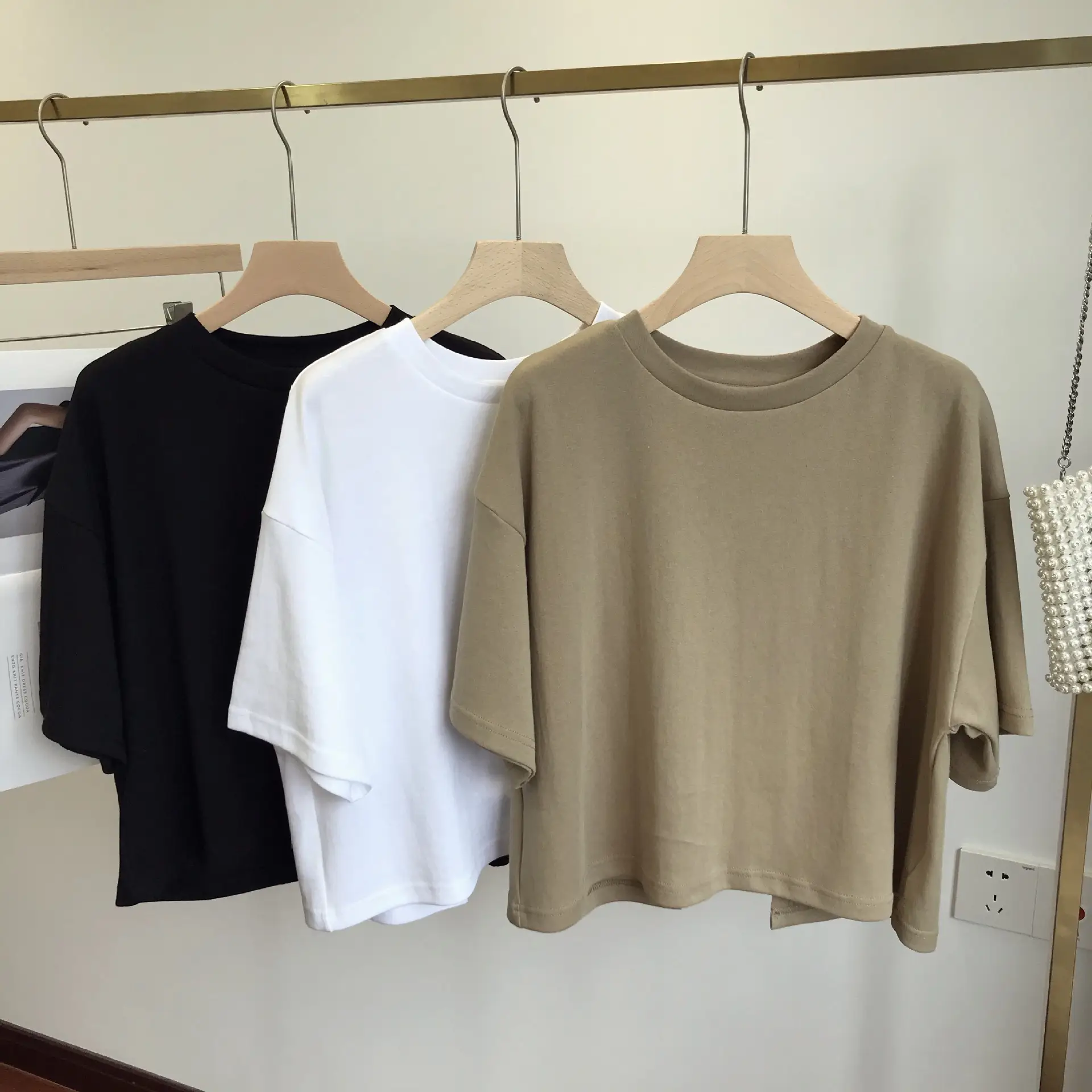 Women Backless T-Shirt White Loose Summer 2025 - Image 5