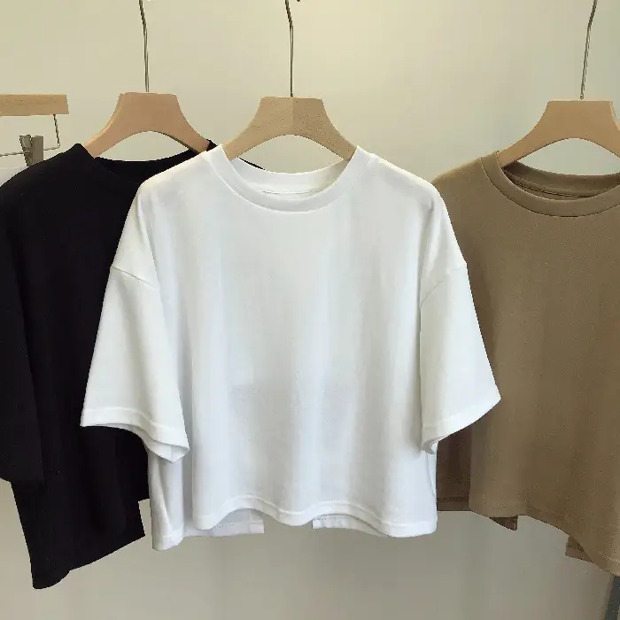 Women Backless T-Shirt White Loose Summer 2025 - Image 7
