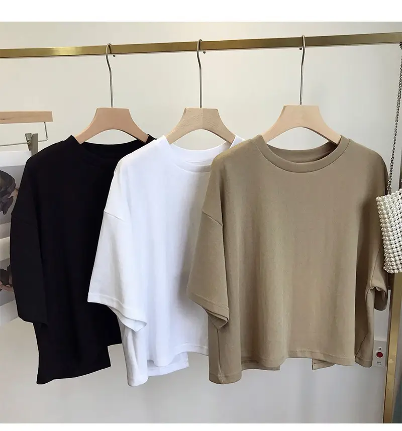 Women Backless T-Shirt White Loose Summer 2025 — feature 12