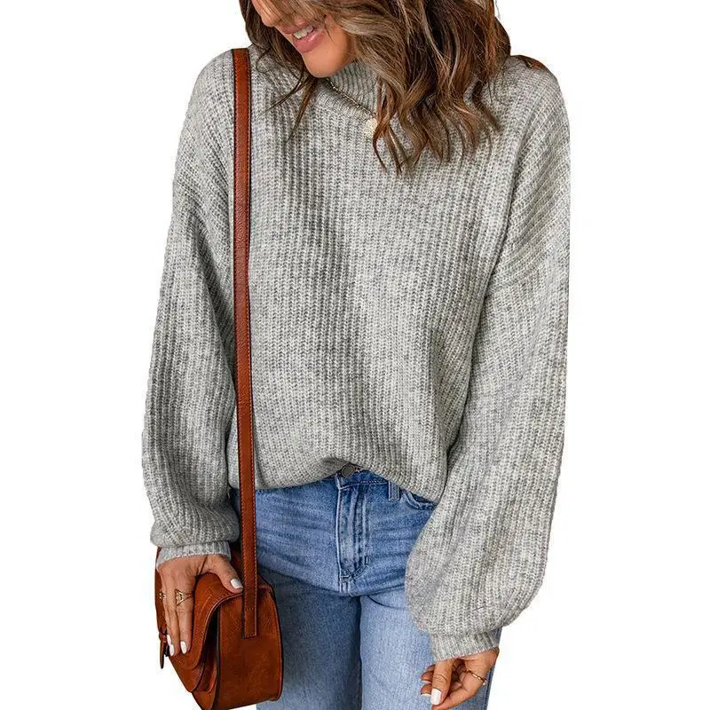 2024 Women's Pink Waffle Knit Long Sleeve Pullover - Image 9