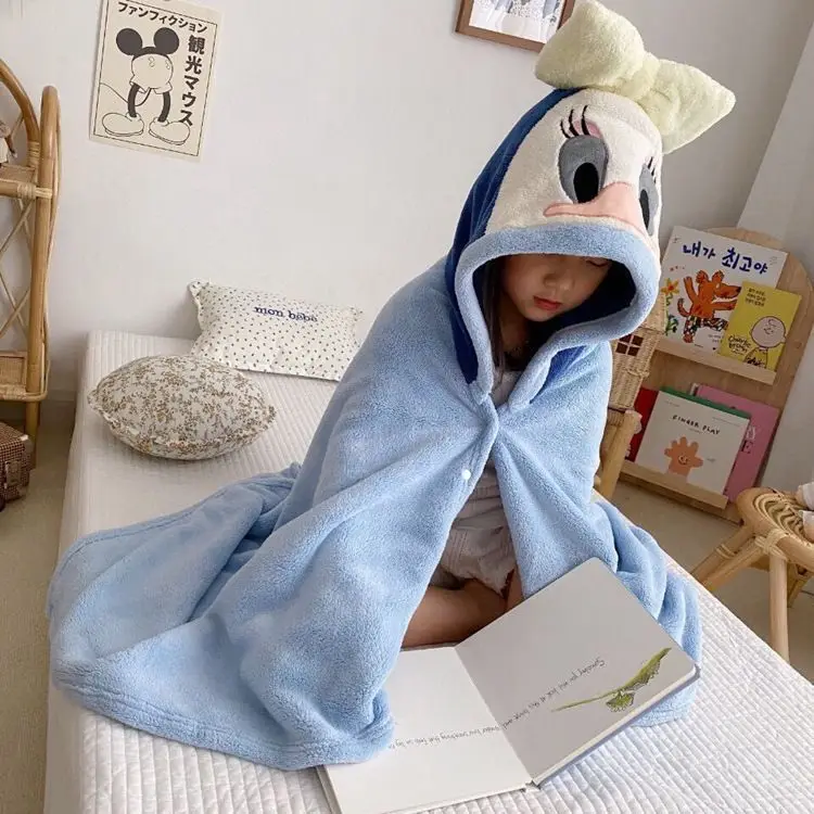 Coral Fleece Bathrobe for Girls Baby Wrap Absorbent - Image 10