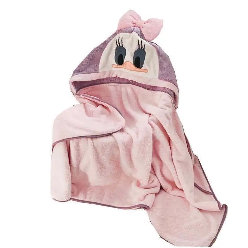 Coral Fleece Bathrobe for Girls Baby Wrap Absorbent - Image 11