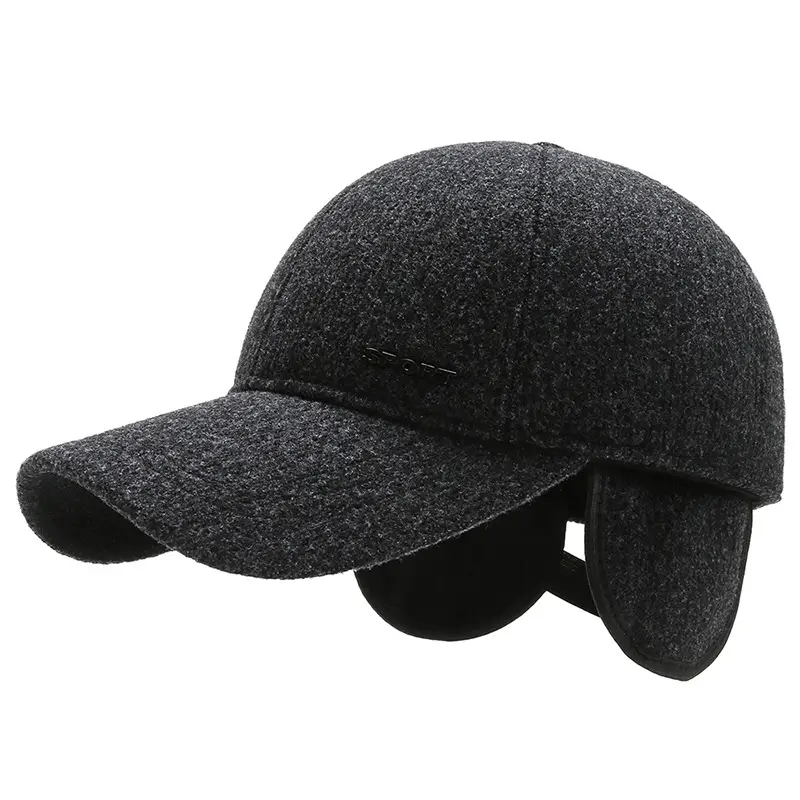Men's Grey Beanie Sunproof Winter Hat