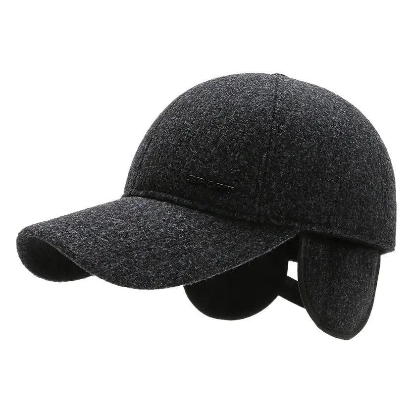 Men's Grey Beanie Sunproof Winter Hat