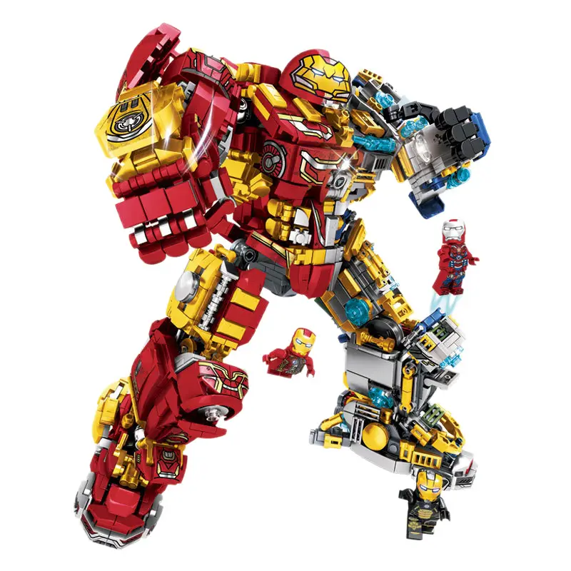 Compatible with Lego steel mecha puzzle assembled building blocks man revenge hero children Boy Toy model cross-border