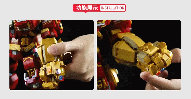Compatible with Lego steel mecha puzzle assembled building blocks man revenge hero children Boy Toy model cross-border — feature 8