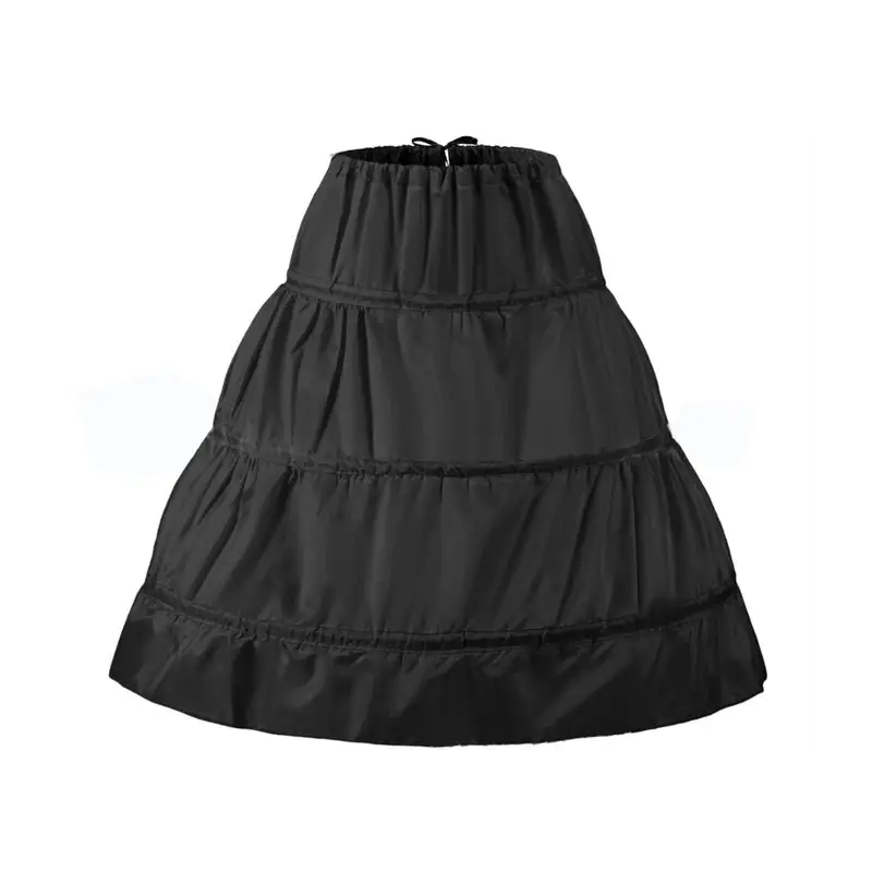 Black Tiered Princess Skirt for Girls Wedding Dress - Image 3