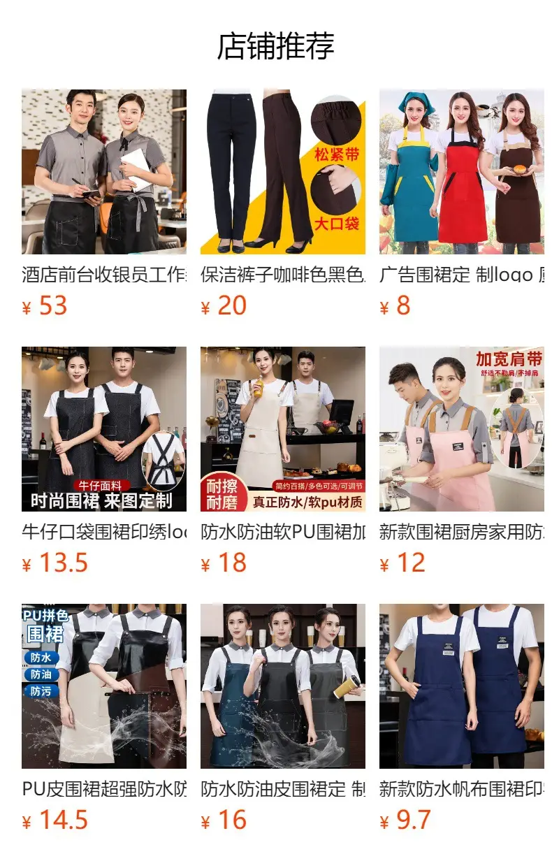 Korean Style Waterproof Apron Orange Gray Workwear — feature 1
