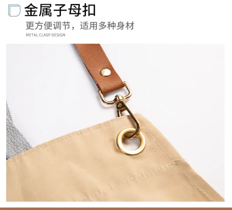 Korean Style Waterproof Apron Orange Gray Workwear — feature 36