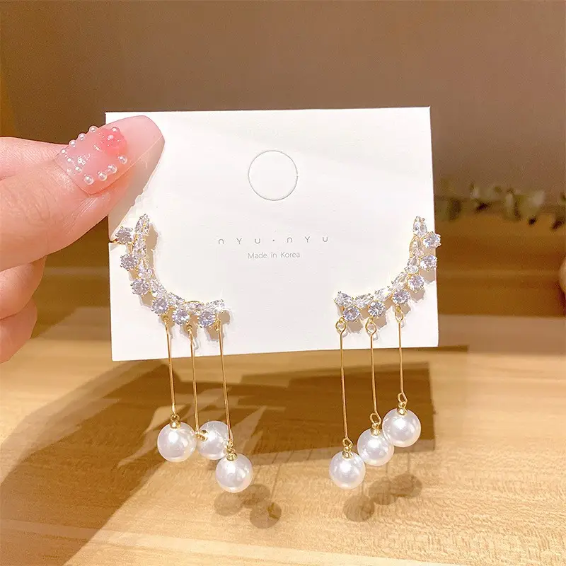 S925 Silver Butterfly Tassel Earrings with Full Diamond Design - Image 19