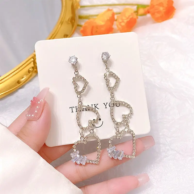 S925 Silver Butterfly Tassel Earrings with Full Diamond Design - Image 31