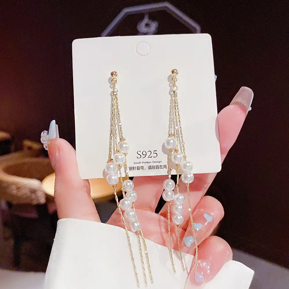 S925 Silver Butterfly Tassel Earrings with Full Diamond Design - Image 32