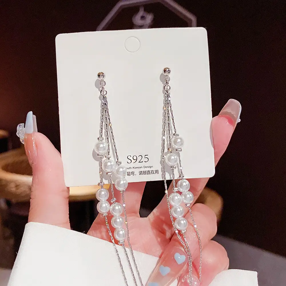 S925 Silver Butterfly Tassel Earrings with Full Diamond Design - Image 33