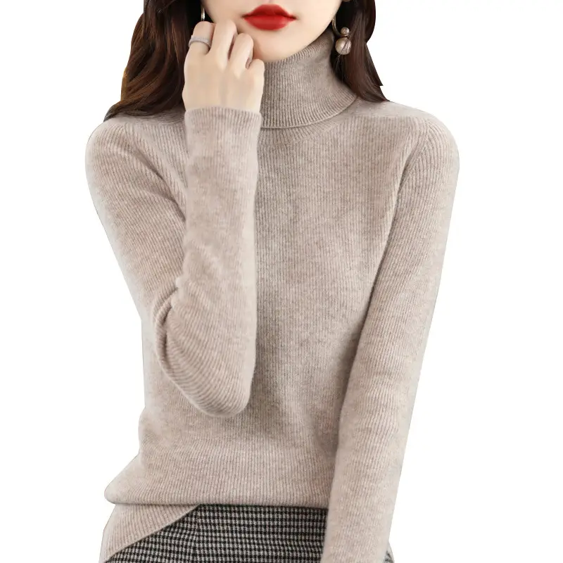 Women's Long Sleeve Warm Base Sweater Solid Color - Image 17