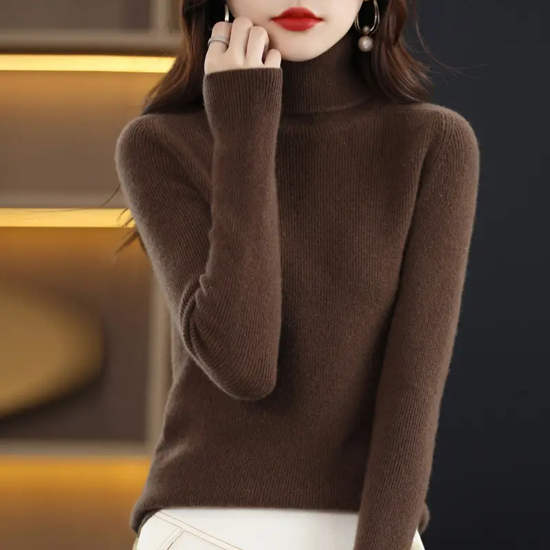 Women's Long Sleeve Warm Base Sweater Solid Color - Image 10