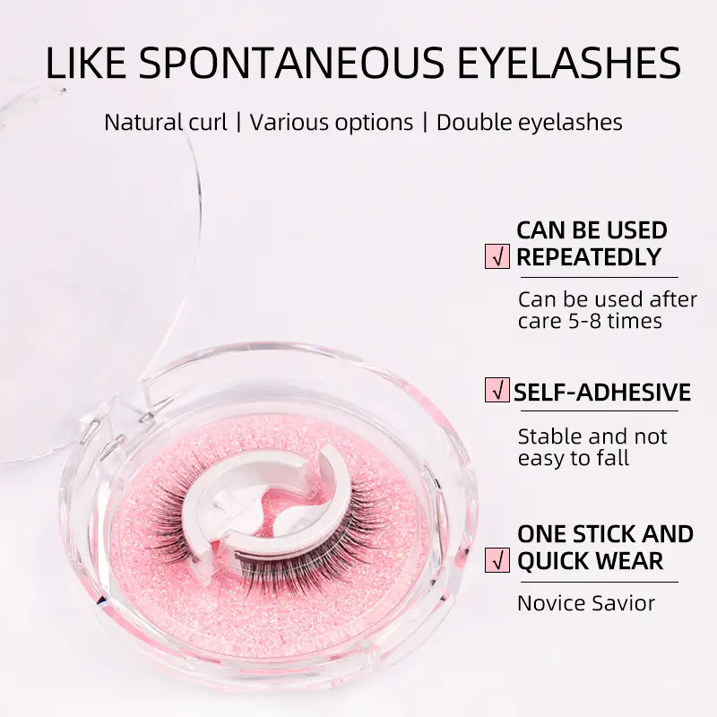 Self-adhesive False Eyelashes Glue-free Mink Hair