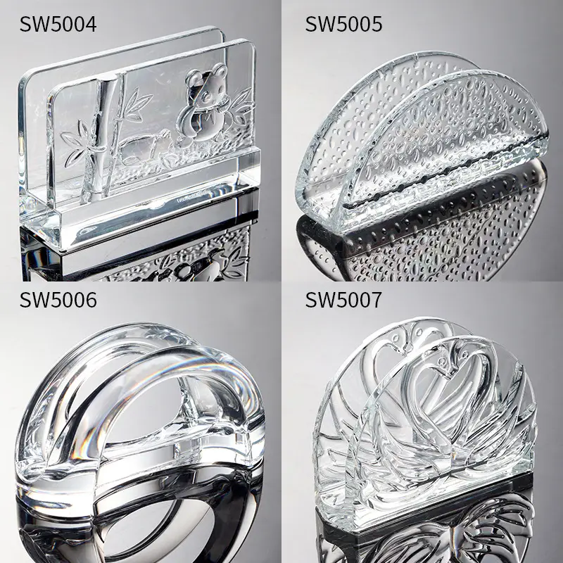 Clear Glass Vertical Tissue Holder for Kitchen & Desktop - Image 6