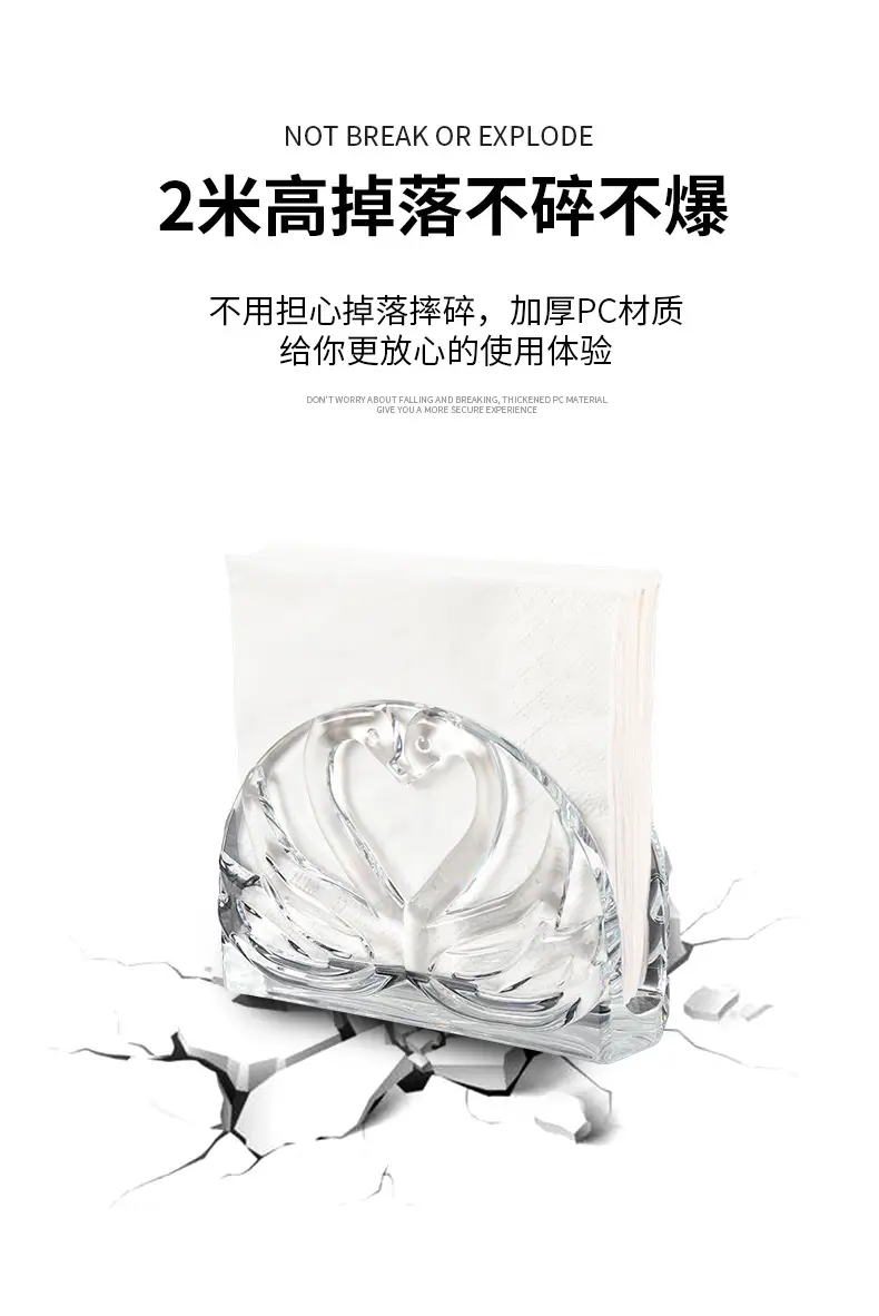 Clear Glass Vertical Tissue Holder for Kitchen & Desktop — feature 11