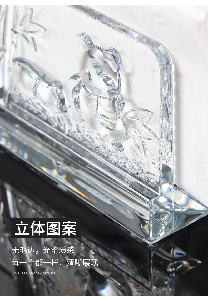 Clear Glass Vertical Tissue Holder for Kitchen & Desktop — feature 12