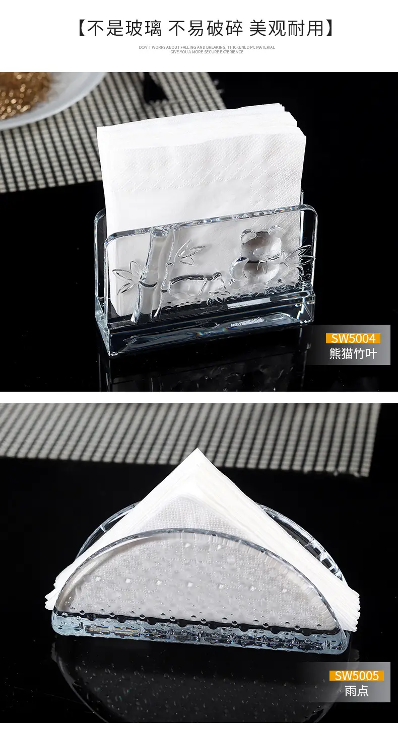 Clear Glass Vertical Tissue Holder for Kitchen & Desktop — feature 14