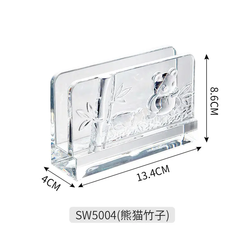 Clear Glass Vertical Tissue Holder for Kitchen & Desktop - Image 3