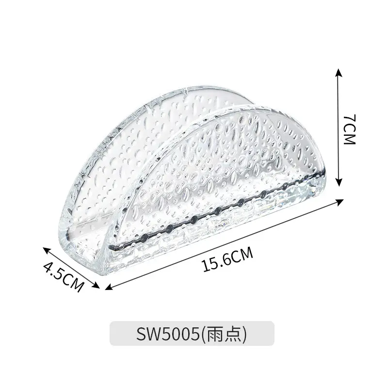 Clear Glass Vertical Tissue Holder for Kitchen & Desktop - Image 4