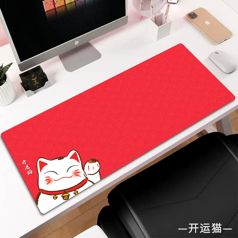 Large Canvas Mouse Pad for Office Desk with Gold Design - Image 13
