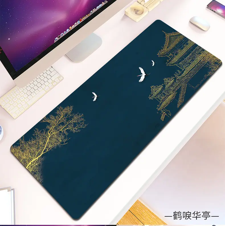 Large Canvas Mouse Pad for Office Desk with Gold Design - Image 21