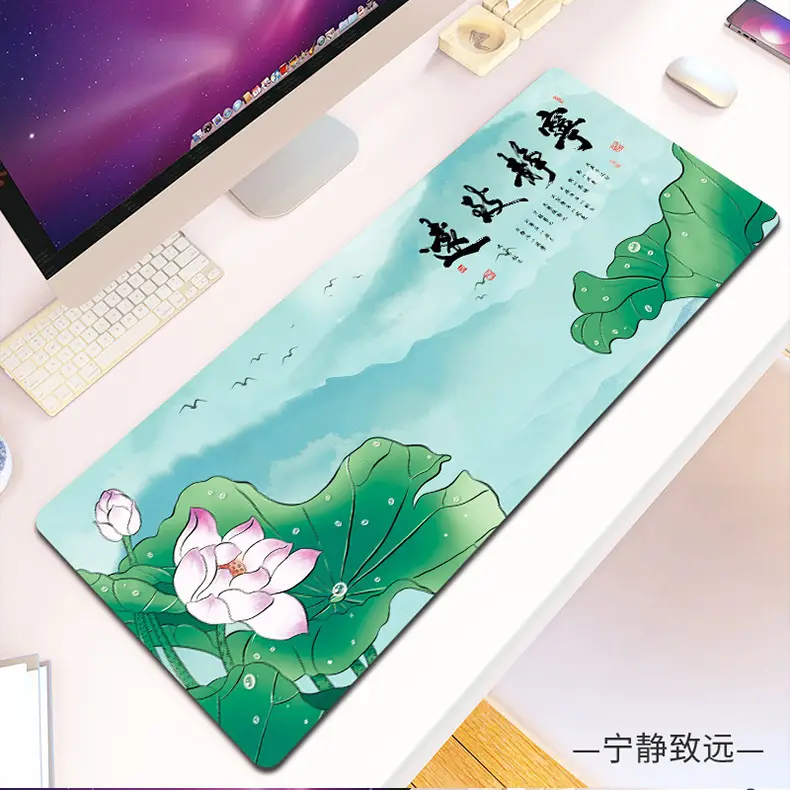 Large Canvas Mouse Pad for Office Desk with Gold Design - Image 22