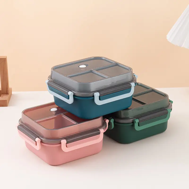 Double Layer Student Lunch Box Plastic Crate Microwave Heating - Image 9