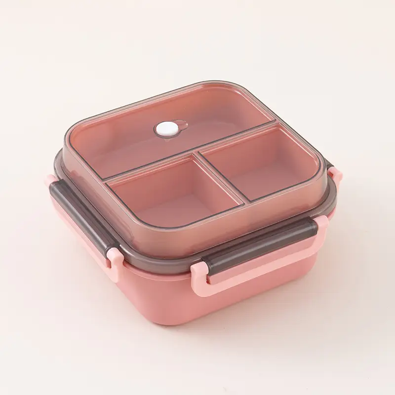 Double Layer Student Lunch Box Plastic Crate Microwave Heating - Image 4