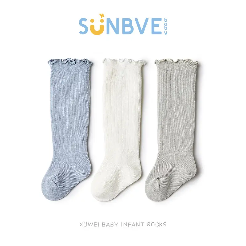 Xuwei Baby Over-the-Knee Warm Socks Cotton Newborn Girls - Image 2