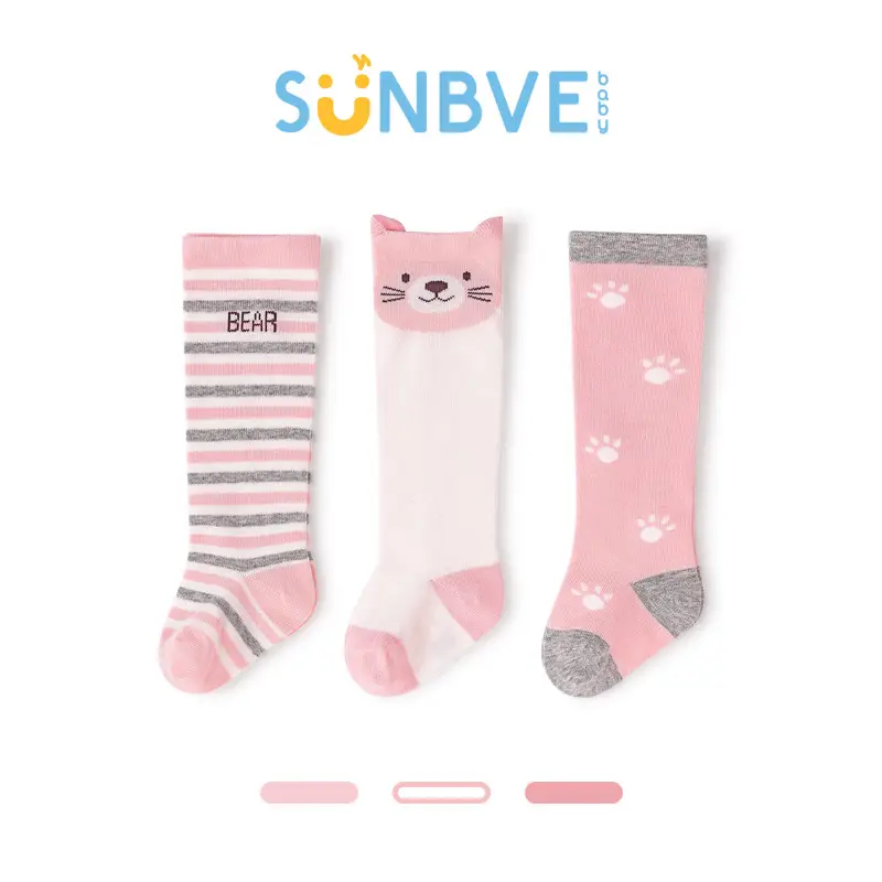 Xuwei Baby Over-the-Knee Warm Socks Cotton Newborn Girls - Image 5