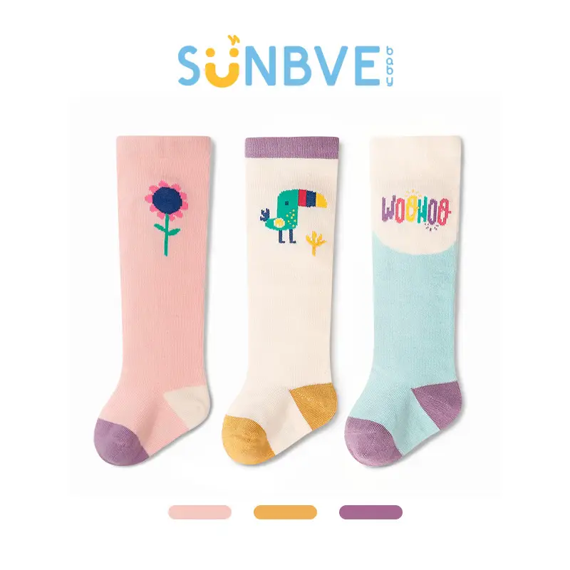 Xuwei Baby Over-the-Knee Warm Socks Cotton Newborn Girls - Image 6