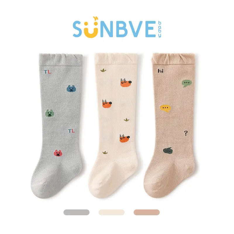 Xuwei Baby Over-the-Knee Warm Socks Cotton Newborn Girls - Image 7