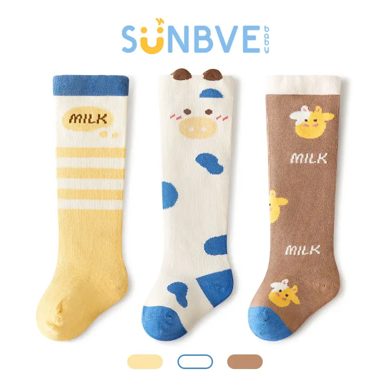 Xuwei Baby Over-the-Knee Warm Socks Cotton Newborn Girls - Image 9