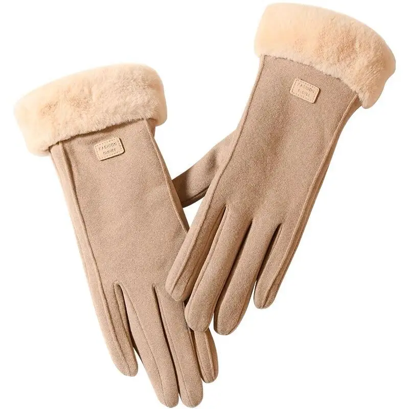 Women Winter Cycling Gloves Velvet Touch Screen Warm Coldproof - Image 9
