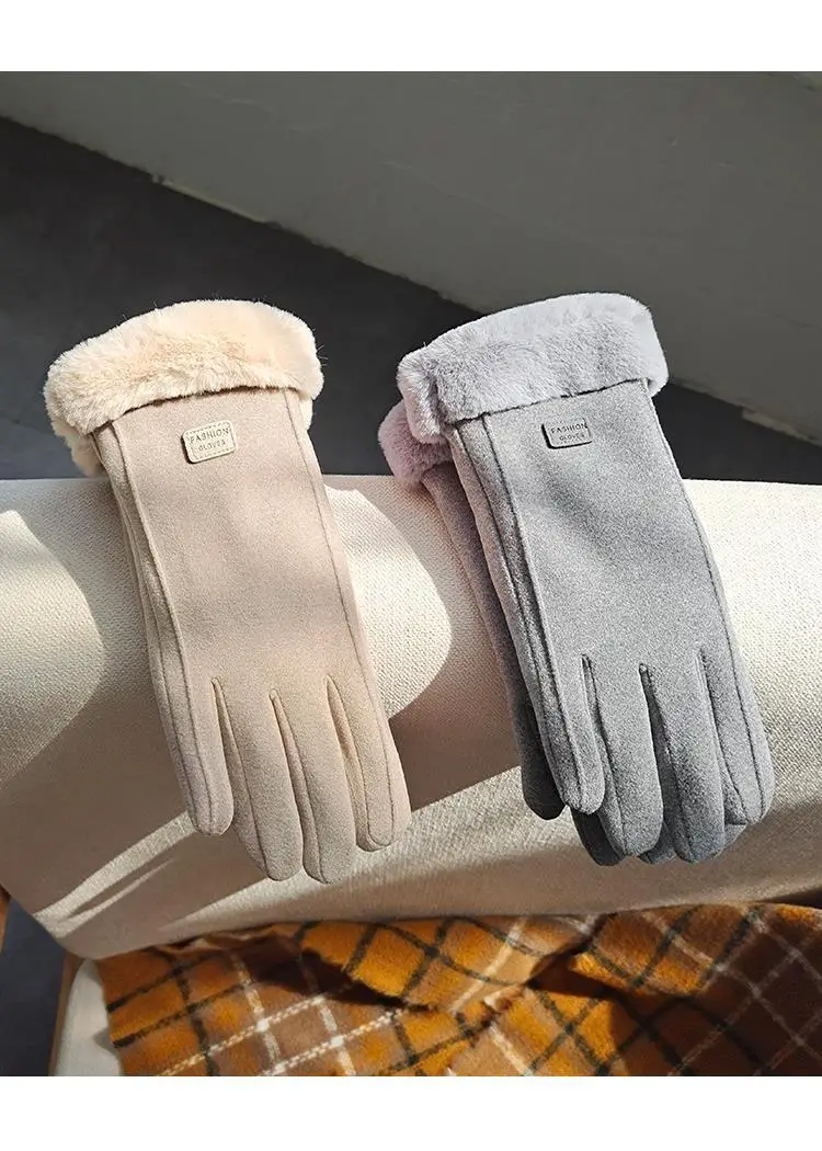 Women Winter Cycling Gloves Velvet Touch Screen Warm Coldproof — feature 16