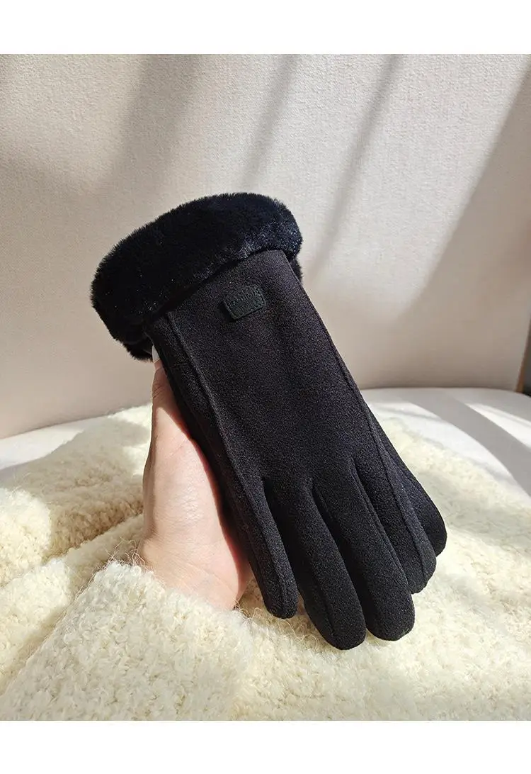 Women Winter Cycling Gloves Velvet Touch Screen Warm Coldproof — feature 19