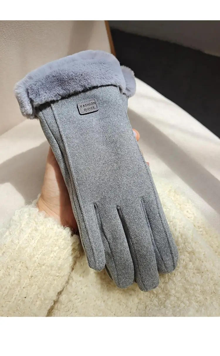 Women Winter Cycling Gloves Velvet Touch Screen Warm Coldproof — feature 20