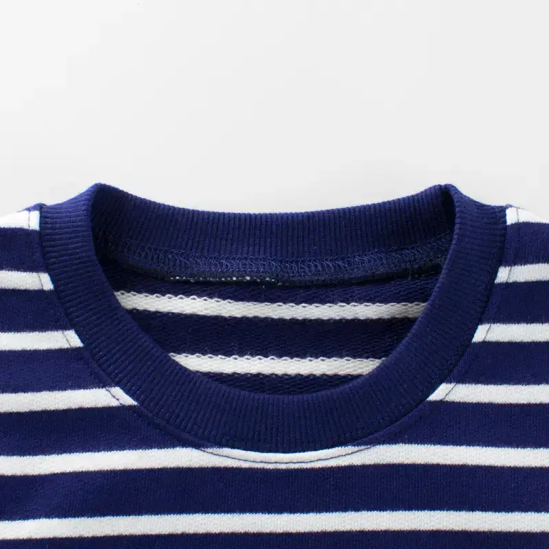 Kids Striped Sweatshirt Blue White 2024 Autumn - Image 3