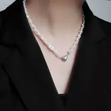 Double Ring Clavicle Pendant Necklace for Men Women — feature 9