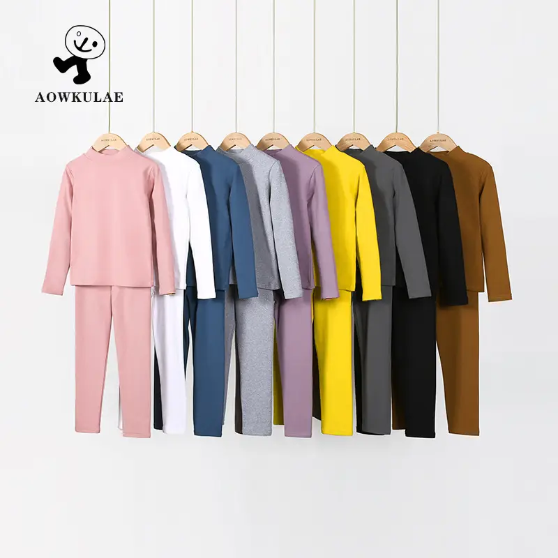 Autumn Winter Long Sleeve Suit for Girls Solid Color - Image 10